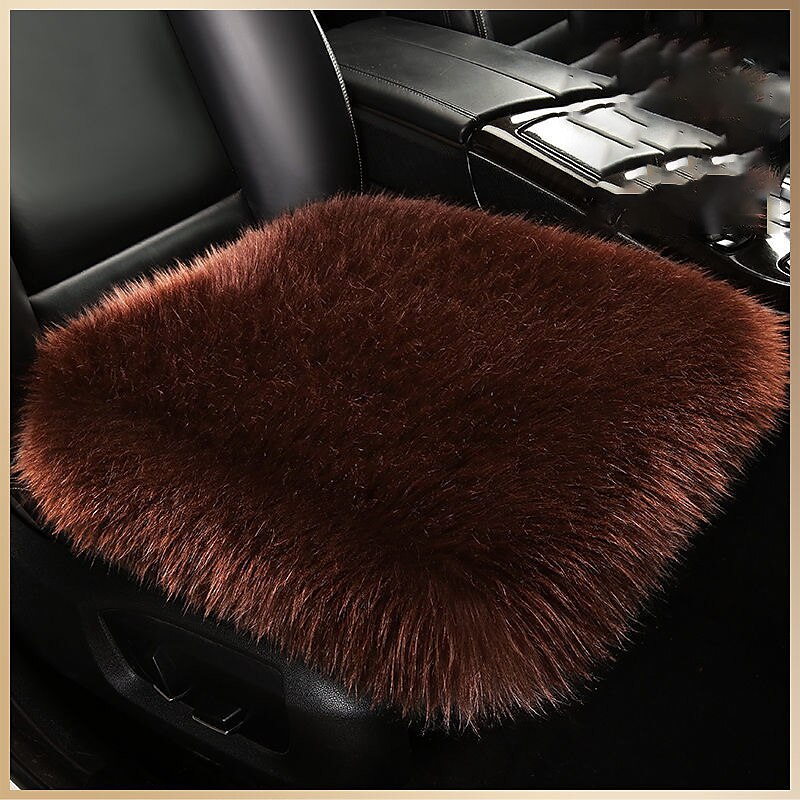 New Fur Car Seat Covers Fiber Faux Auto Seats Cushion Long Plush Winter Warm Seats Mats Universal 12 Colors 2024 - $31.99
