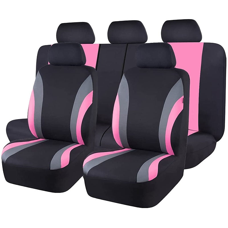 StarFire 9pcs Line Rider Universal Car Seat Cover 100% Breathable with 5mm Composite Sponge Inside 7 Colors Optional 2024 - $27.99