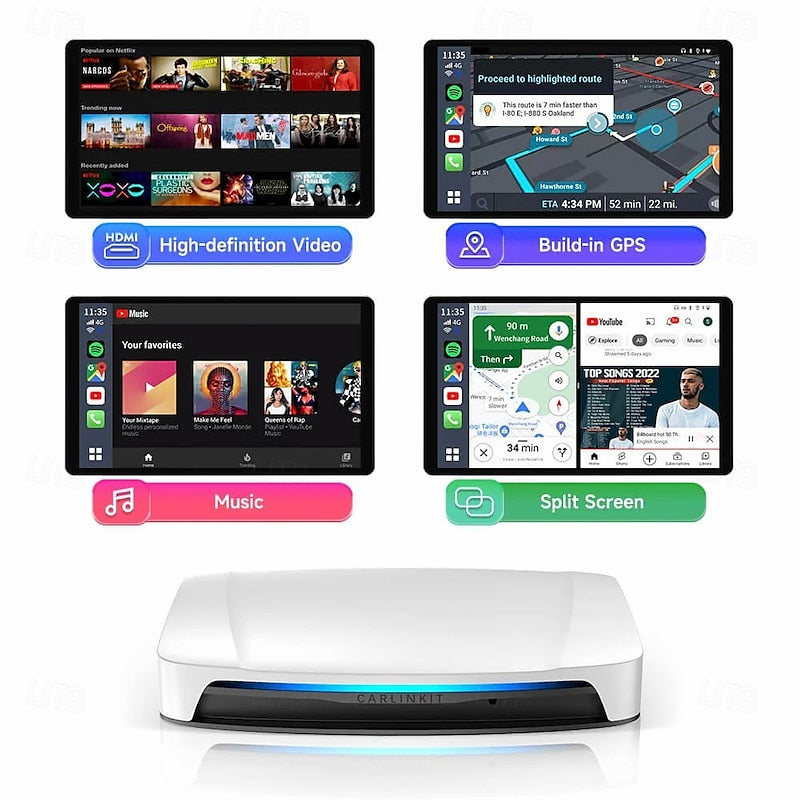 Carlinkit UHD Wireless CarPlay Android Auto Box CarPlay Al Box Android 13 Smart TV Streaming Box SDM660 UHD HDMI-Compatible Output 2024 - RON 1537.2