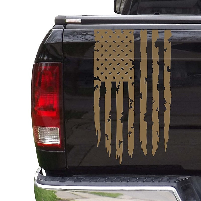 American USA Flag Truck Tailgate Vinyl Decal Car Sticker Compatible with Most Pickup Trucks and Most Vehicles 2024 - $7.99