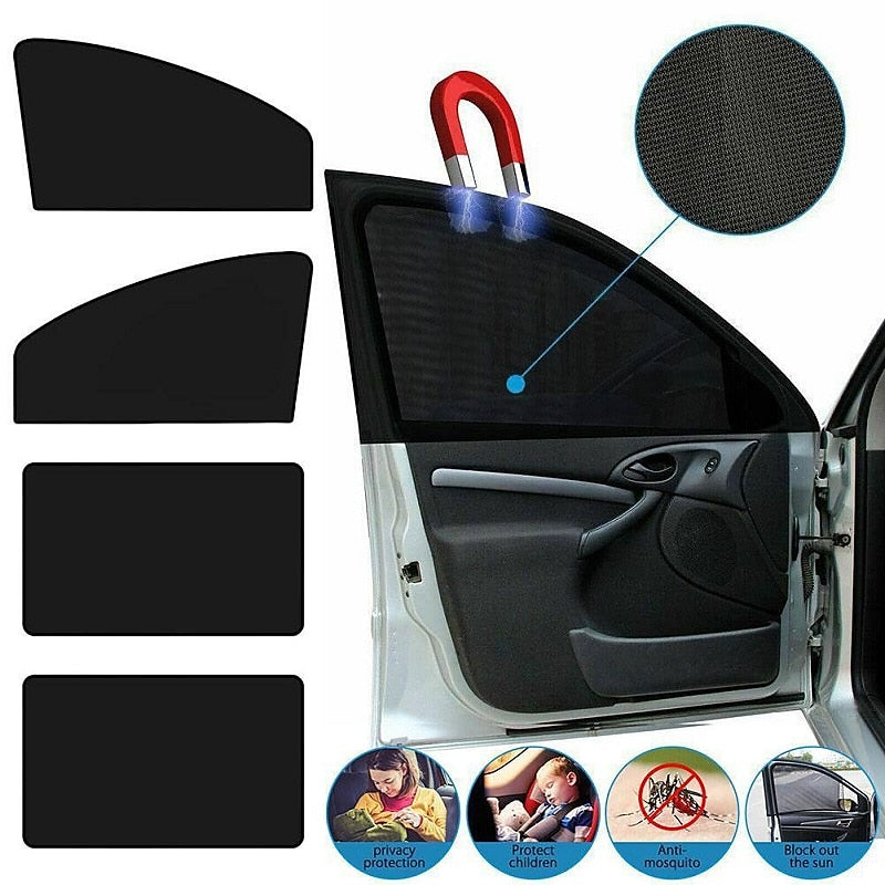Universal Car Window Sunshade. Magnetic Suction Window Sunshade Heat Insulation Cloth Cover Sunshade Car Side Sunshade Accessaries 2024 - $8.99