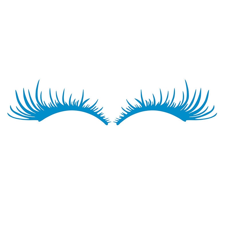 1Pair 3D Charming Eyelashes car Sticker Fake Eye Lash Car Headlight Funny Decals Door Window Vinyl Waterproof Product 25x11CM 2024 - $8.99