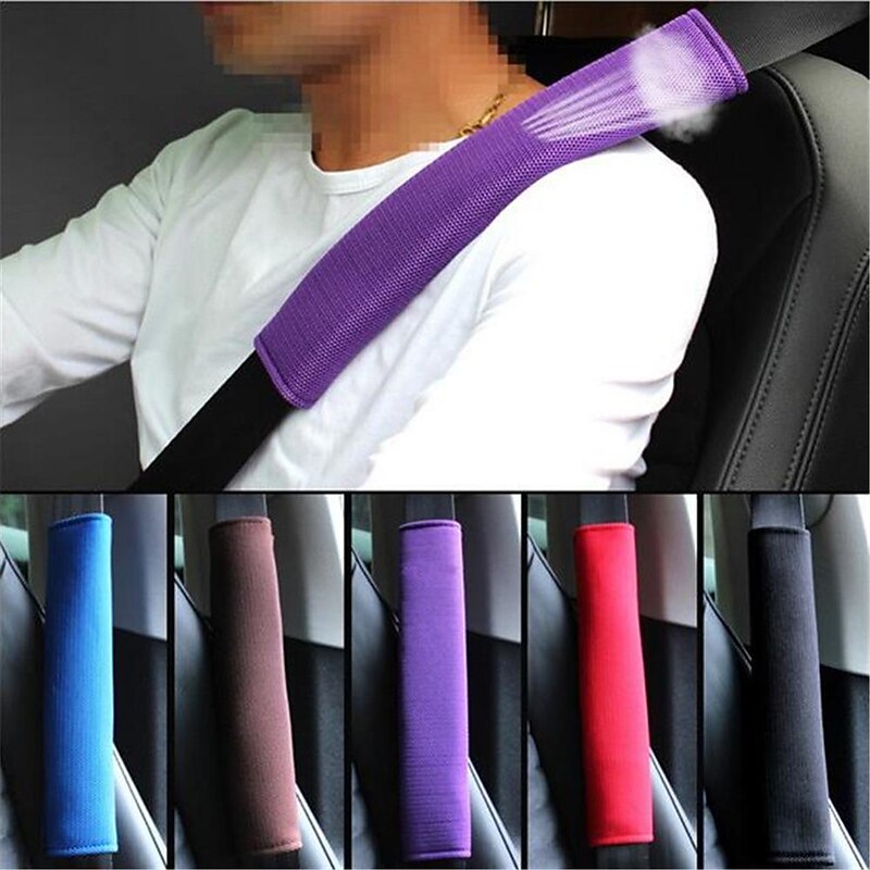 StarFire 2Pcs Breathable Car Safety Belt Cover Seat Belt Pad Sandwich Seat Belt Shoulder Pads Auto Seatbelt Shoulder Protective Strap Pad 2024 - GBP £