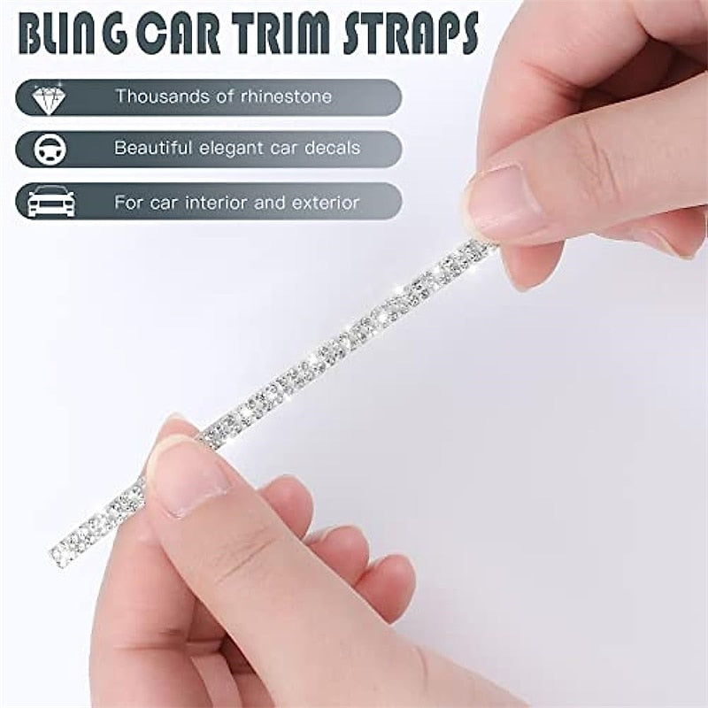 StarFire 5M Bling Car Trim Self Adhesive Bling Car Interior Exterior Car Accessories For Women Car Dashboard Decorations 2024 - $10.99