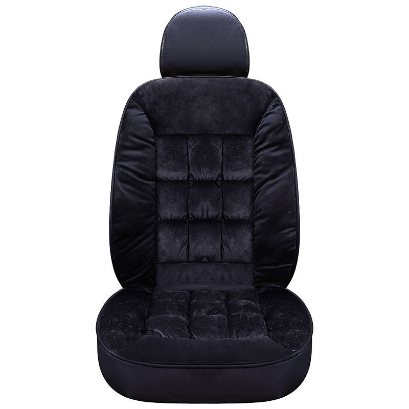 1 PCS Car Seat Covers Luxury Car Protectors Universal Anti-Slip Driver Seat Cover  Plush with Backrest Strip-type Easy Install Universal Fit Interior