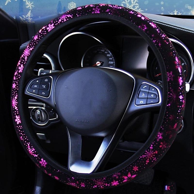 StarFire Universal Hot Stamping Snowflake Elastic Band Steering Wheel Cover Car Styling Accessories 2024 - $8.99