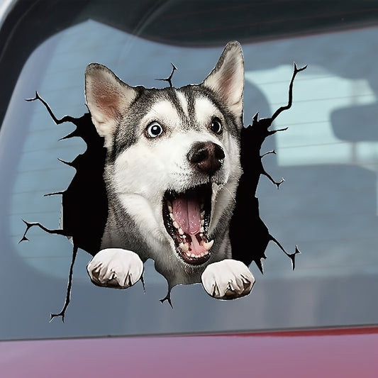 3D Car Stickers Auto Rear Window Puppy Broken Window Stickers French Bulldog Car Stickers Vinyl Decals 2024 - $6.99