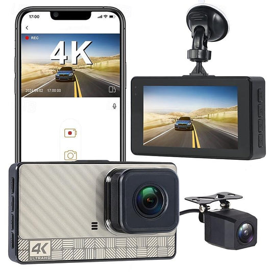 X21+ 2160P  HD with Rear Camera Car DVR 170 Degree Wide Angle 3 inch IPS Dash Cam with WIFI / Night Vision / G-Sensor 4 infrared LEDs Car Recorder 202