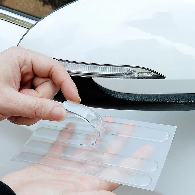 StarFire 4PCS Car Door Edge Transparent Anti Scratch Protection Strips Rearview Mirror Anti-collision Protector Sticker Bumper Scuff Plate Bar 2024 -