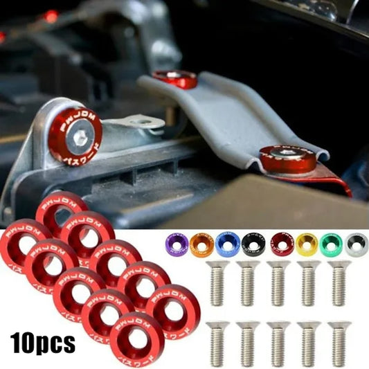 10pcs Aluminum M6 X 20 Car Styling Modification Fender Washer License Plate Bolts Car Decoration 2024 - GBP £5