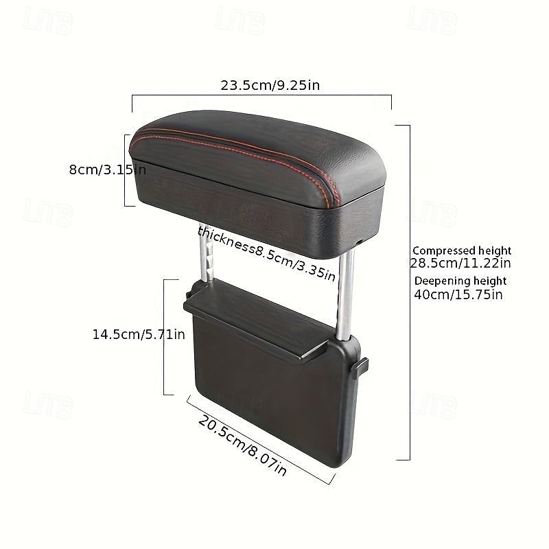 Universal Car Armrest Box with Adjustable Height and Elbow Support Comfortable Elbow Rest Pad and Console Storage Organizer 1 pc 2024 - $33.99