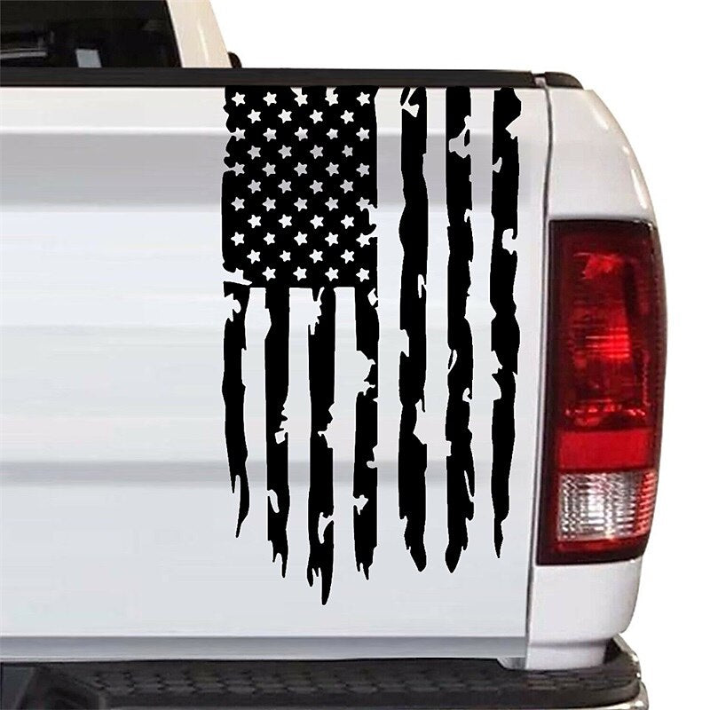 American USA Flag Truck Tailgate Vinyl Decal Car Sticker Compatible with Most Pickup Trucks and Most Vehicles 2024 - $7.99