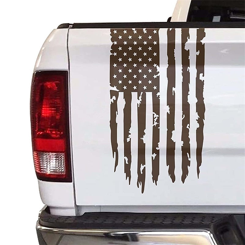 American USA Flag Truck Tailgate Vinyl Decal Car Sticker Compatible with Most Pickup Trucks and Most Vehicles 2024 - $7.99