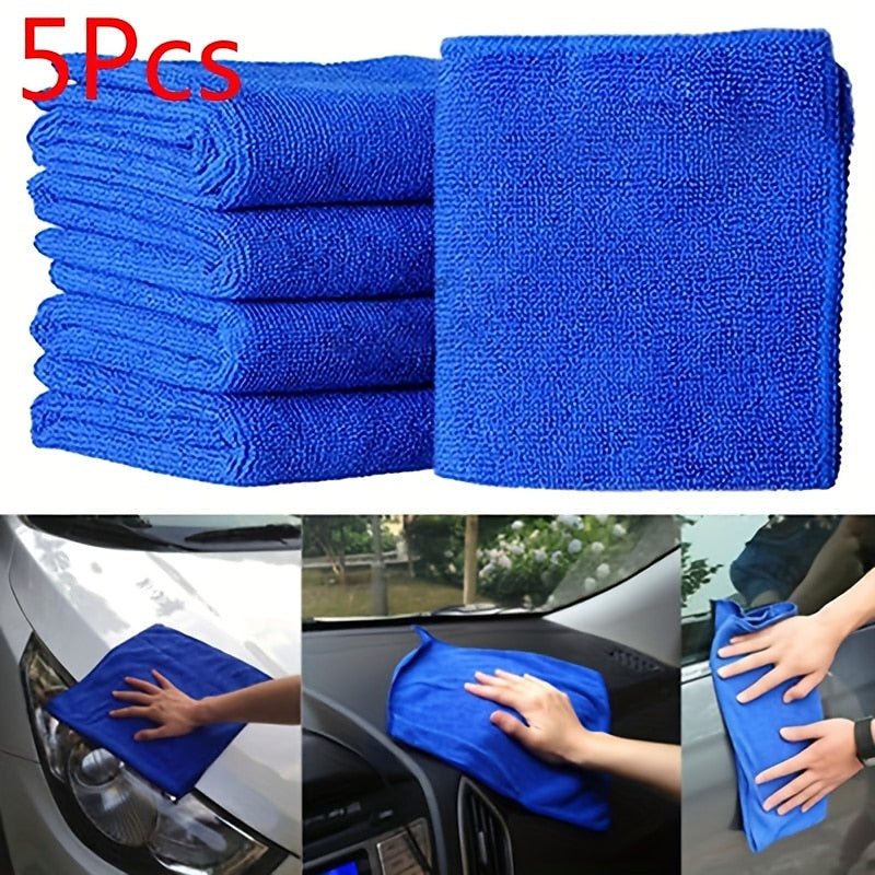 5pcs Microfibre Cleaning Auto Soft Cloth Washing Cloth Towel Drying Duster Car Care Cloth Home Cleaning Micro Fiber Towels 2024 - $4.99