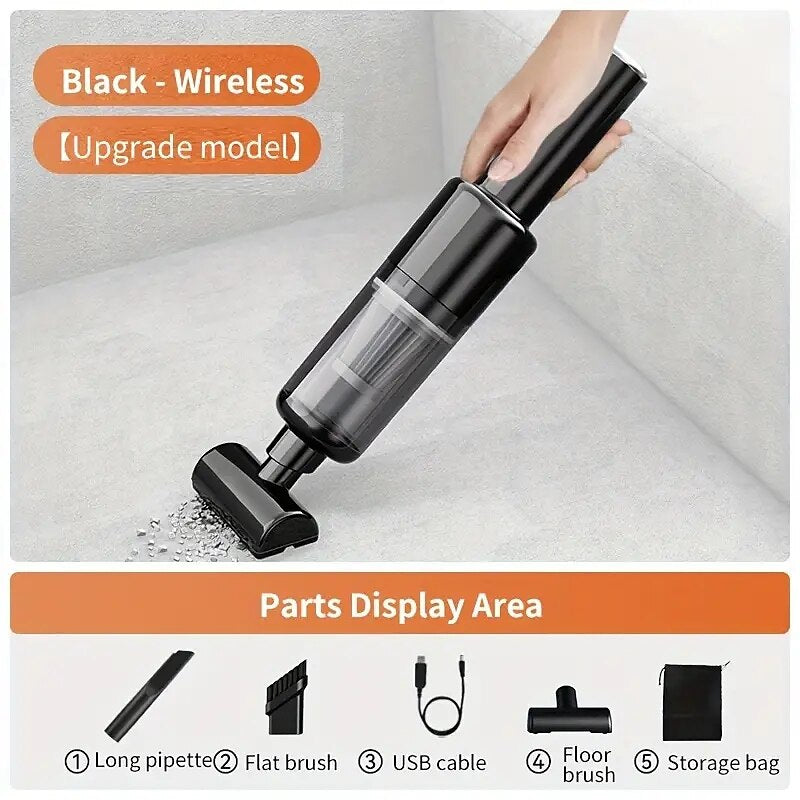 Wireless Portable Car Vacuum Cleaner Cordless Handheld Mini Vaccums Car Vacuum Cleaners Strong Suction 2024 - $31.99