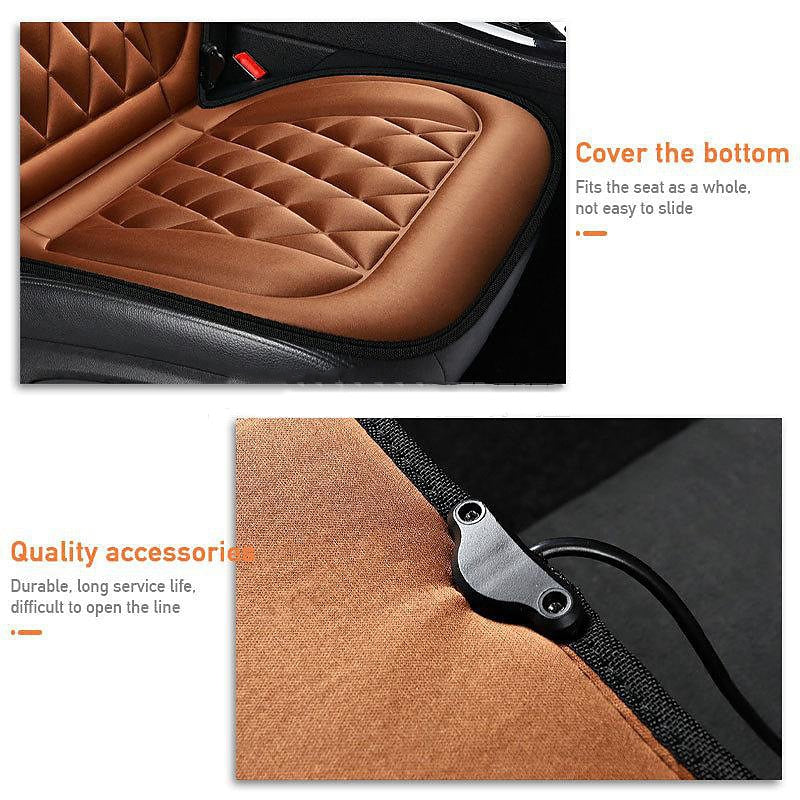 StarFire 12V Heated Car Heated Car Seat Cushion Seat Cover Heater Winter Home Heated Car Driver Cushion Seat Cushion Winter Hot Warmer Pad Cover Car A