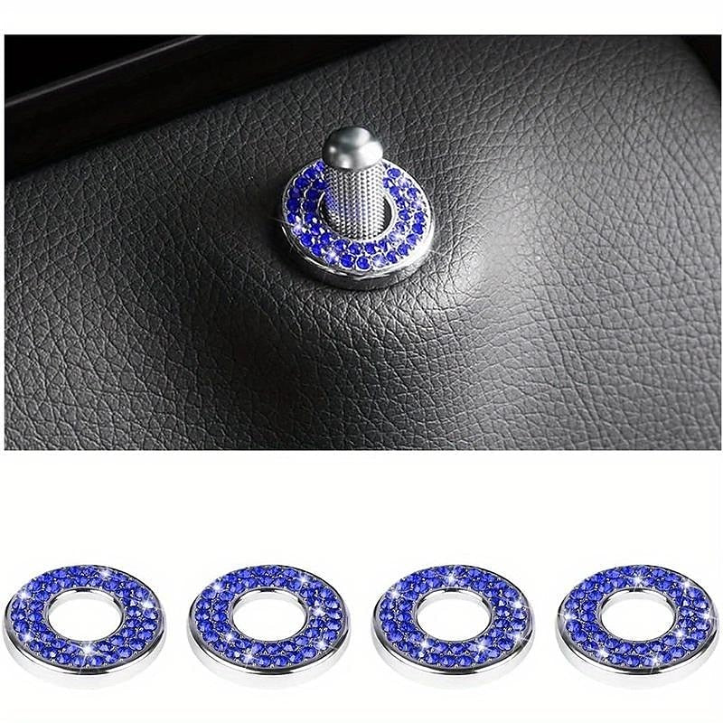 Bling Inner Car Door Lock Cover Sticker Rhinestones Pull Rod Bolt Decorations For C Class C200L GLC260 C260L Car Accessories For Women 2024 - $10.99