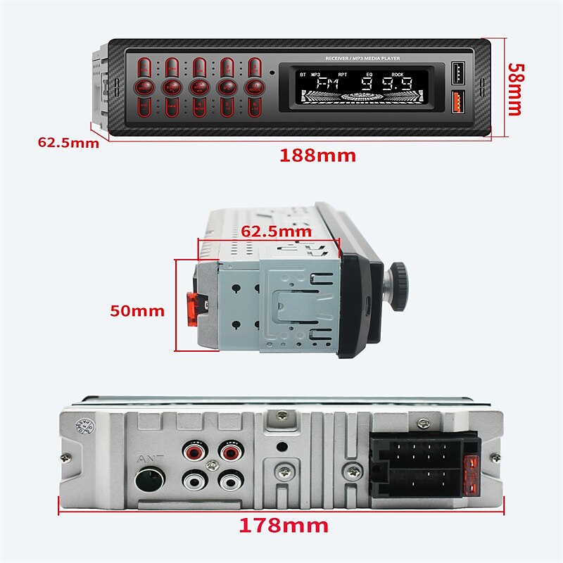 999 MP3 No 1 DIN Android Car MP3 Player Micro USB MP3 Built-in Bluetooth for Universal Universal 2024 - $6.49