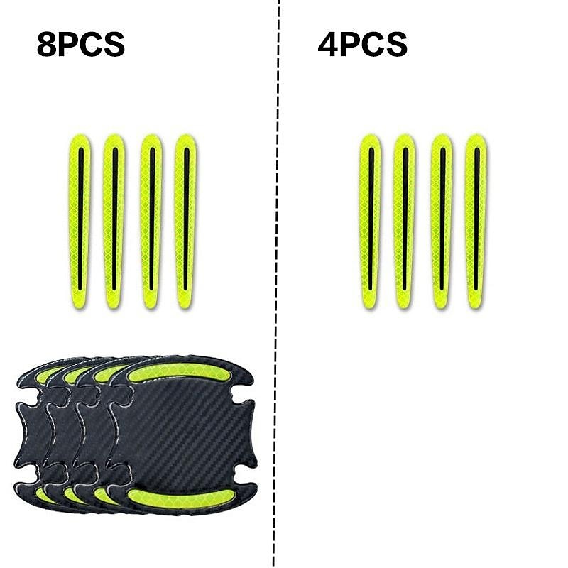 StarFire 4pcs/8pcs Universal Door Handle Sticker 3D Carbon Fiber Car Door Handle Paint Scratch Protector Sticker Stonego Auto Door Handle Scratch Cove