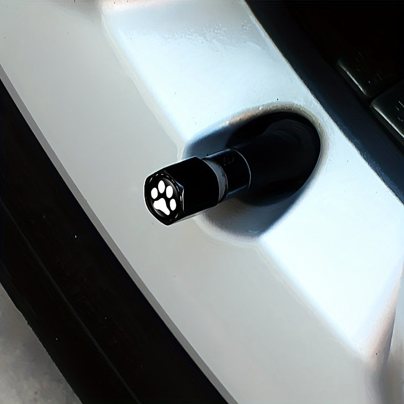 4pcs Dog Paw Tire Air Valve Caps - Universal Fit for Cars Trucks SUVs Bikes & Motorcycles 2024 - $5.99
