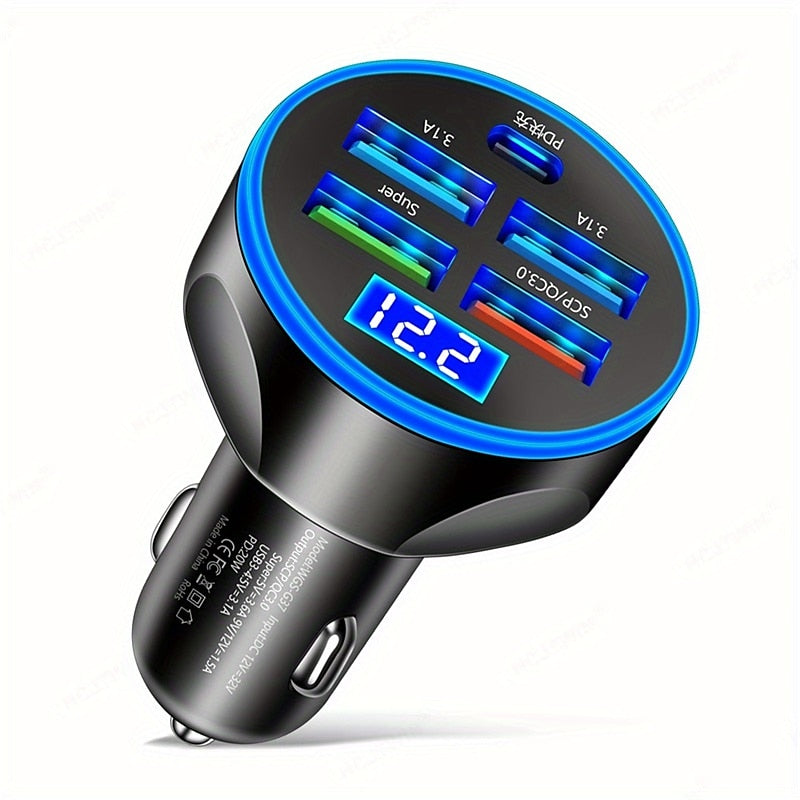 250W PD USB Car Charger Fast Charging Type C USB Phone Adapter In Car For Car Quick Charger 2024 - $9.99
