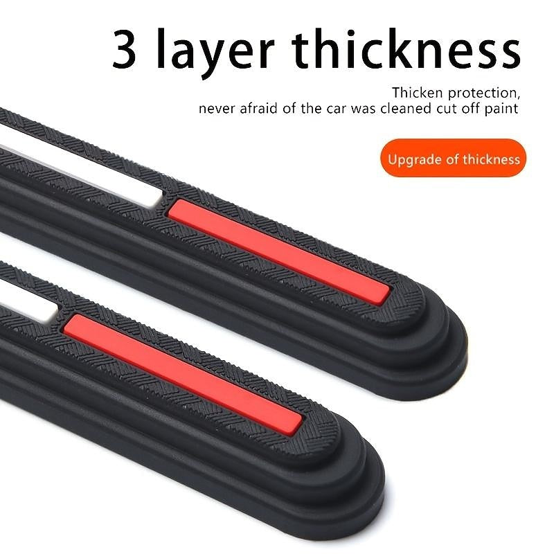 4pcs Car Door Anti-collision Strips. Silicone Door Side Rear-view Mirror Anti-scratch Protection Strip Car Shock Absorbers Car Decoration Accessories