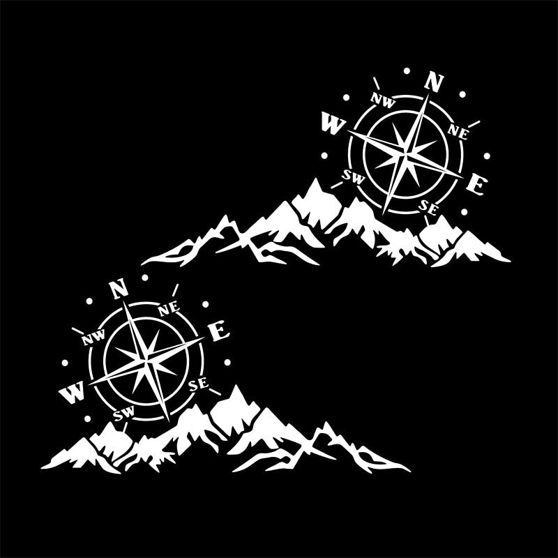 Doordash DIY Design Car Truck Decorative Stickers for SUV Mountain Adventurers Compass Cross-Country Rv Camper Car Accessories 2024 - $7.99