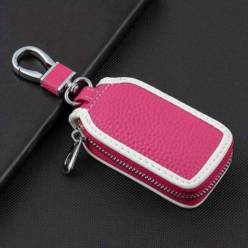1pc Men's And Women's Pink And Brown Universal Key Bag Car Key Bag Home Key Storage Bag 2024 - GBP £8