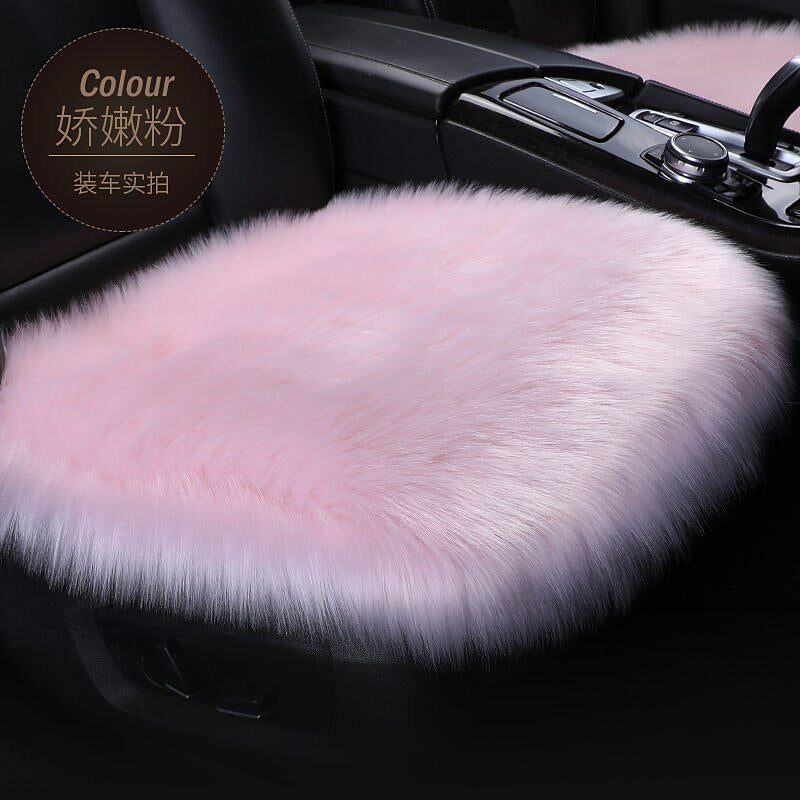 New Fur Car Seat Covers Fiber Faux Auto Seats Cushion Long Plush Winter Warm Seats Mats Universal 12 Colors 2024 - $31.99