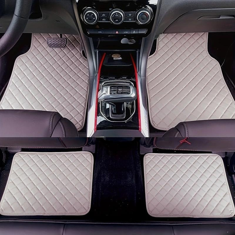 4pcs Car Floor Mats Universal Waterproof Front Rear Full Set Auto Rugs Leather Car Carpet Accessories Interior 2024 - $17.99