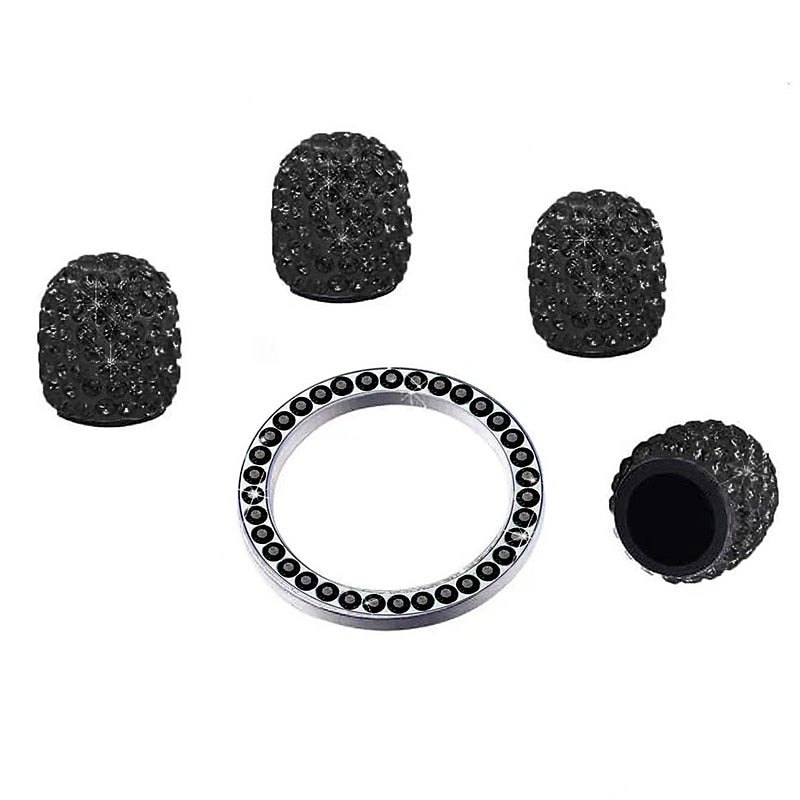 4pcs Diamond Car Tire Valve Caps Shining Dust-proof Wheel Valve Cover Vehicle Bling Crystal Valve Cap Car Styling Accessories 2024 - $7.99