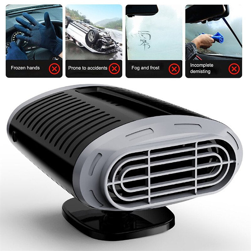 150W Car Heater Electric Cooling Heating Fan 12V Electric Dryer Windshield Defogging Demister Defroster Cigarette Lighter 2024 - RON 55.29