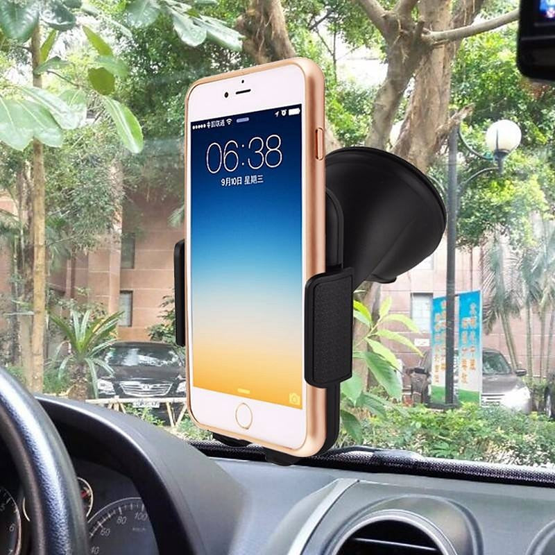 Cell Phone Holder Stand Mount Adjustable Removable Windshield Window Mobile Holder Suction Cup Anti-Shake Phone Holder Compatible All Cell Phones 2024
