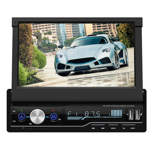T100 7 Inch Car MP5 Player RDS Bluetooth USB FM Radio Automatic Retractable Screen Stereo Receiver Car Radio 1 din For Universal VW Nissan Toyota KAI