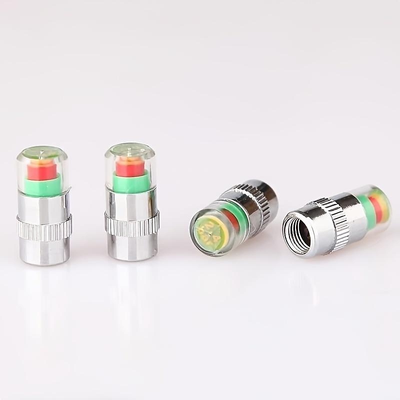 4PCS Car Tire Pressure  Cap Sensor  Tire Pressure Pen Car Tire Pressure Monitor Valve Nozzle Warning Cap Tire Pressure Meter Automotive Tools 2024 - $