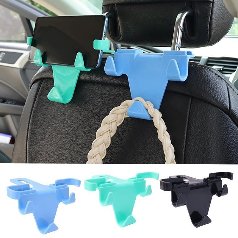 1/2PC Car Hooks Universal Multifunctional Car Vehicle Back Seat Headrest Mobile Phone Holder Hanger Holder Hook for Bag Purse 2024 - $6.99
