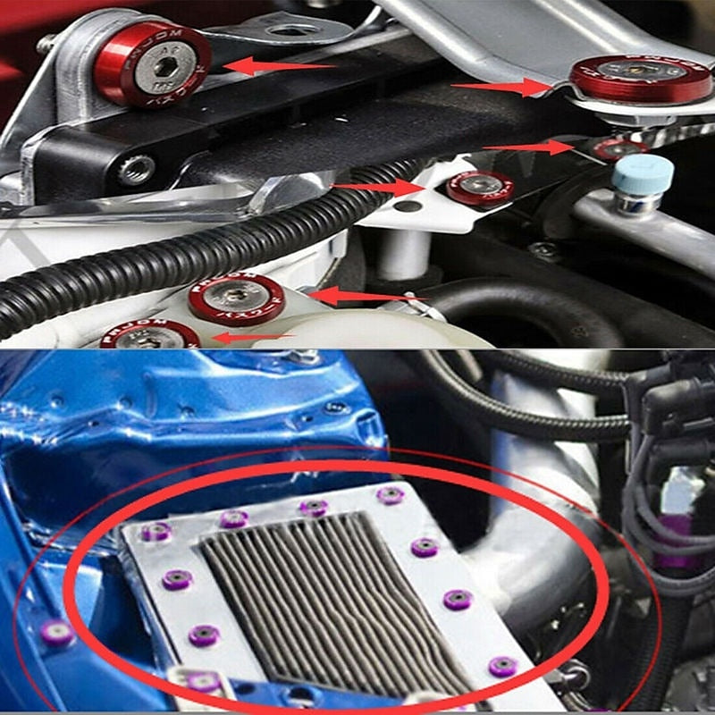 10pcs Aluminum M6 X 20 Car Styling Modification Fender Washer License Plate Bolts Car Decoration 2024 - GBP £5