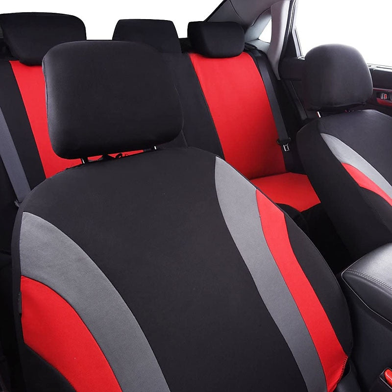 StarFire 9pcs Line Rider Universal Car Seat Cover 100% Breathable with 5mm Composite Sponge Inside 7 Colors Optional 2024 - $27.99