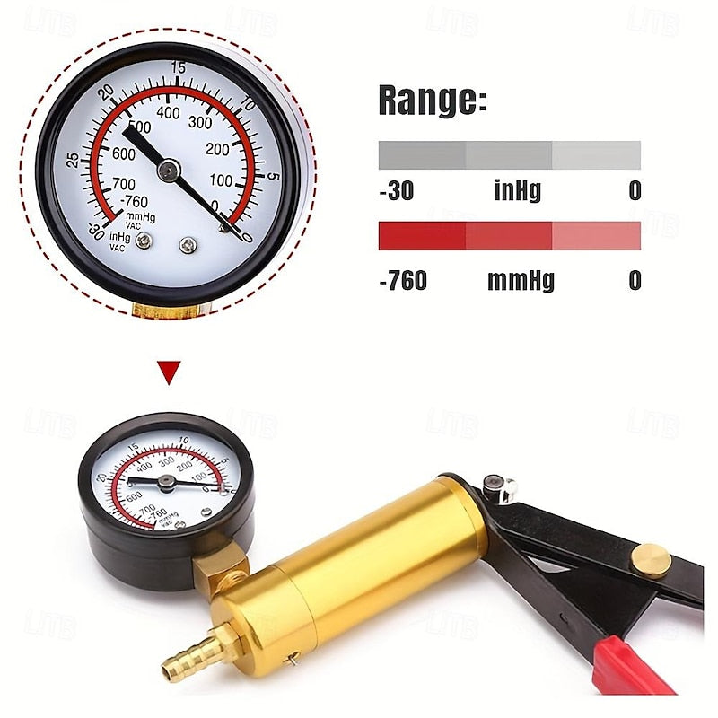 2 In 1 Brake Bleeder Kit Hand Held Vacuum Pump Test Set ForAutomotive With Protected Case Adapters One-Man Brake And ClutchBleeding System 2024 - $38.