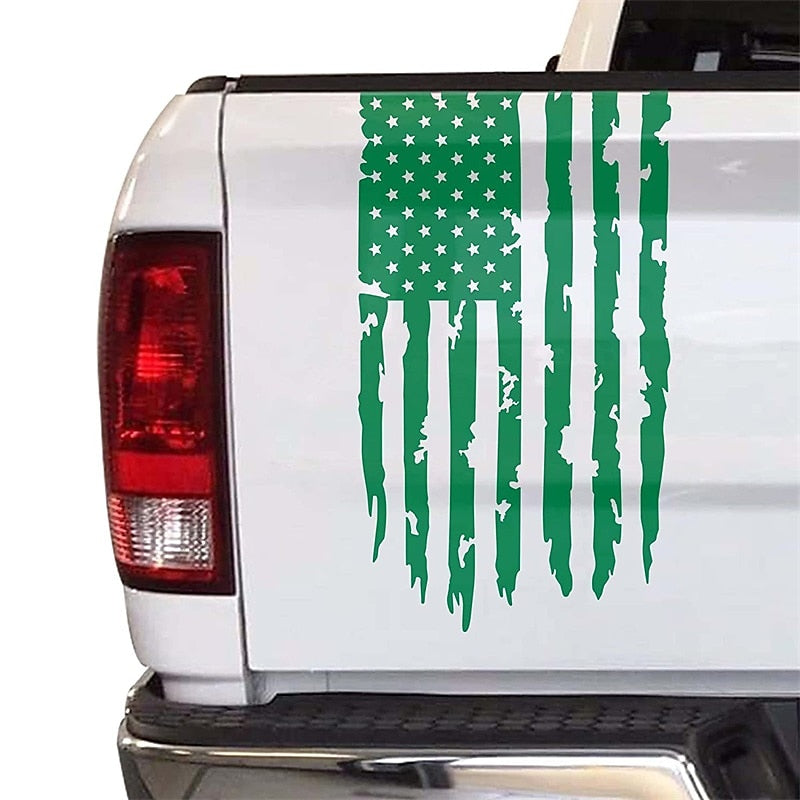 American USA Flag Truck Tailgate Vinyl Decal Car Sticker Compatible with Most Pickup Trucks and Most Vehicles 2024 - $7.99