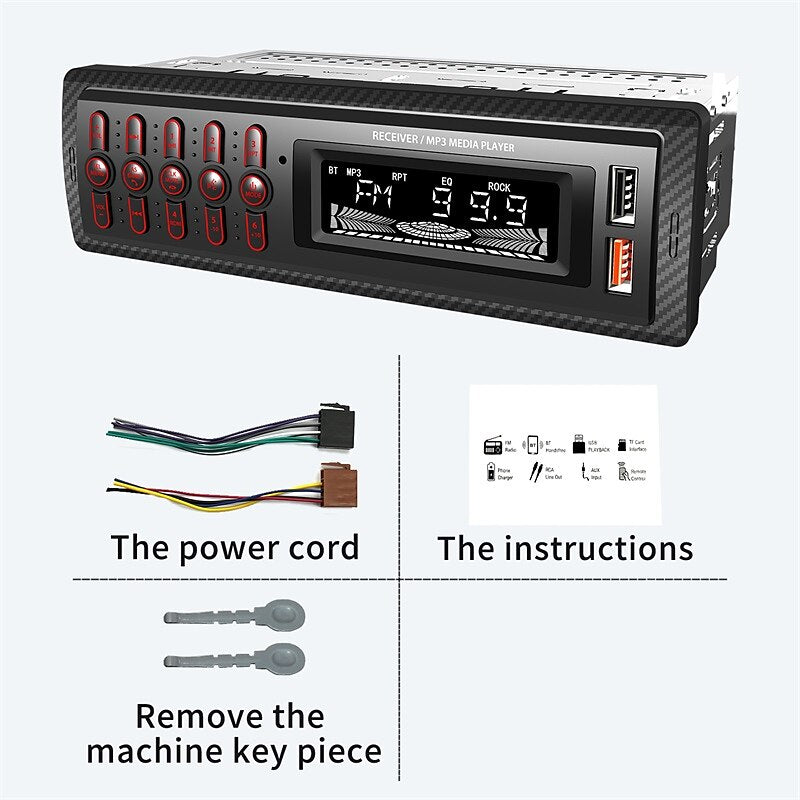 999 MP3 No 1 DIN Android Car MP3 Player Micro USB MP3 Built-in Bluetooth for Universal Universal 2024 - $6.49