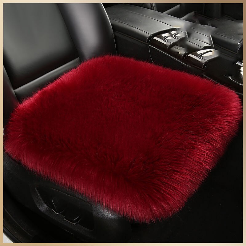 New Fur Car Seat Covers Fiber Faux Auto Seats Cushion Long Plush Winter Warm Seats Mats Universal 12 Colors 2024 - $31.99
