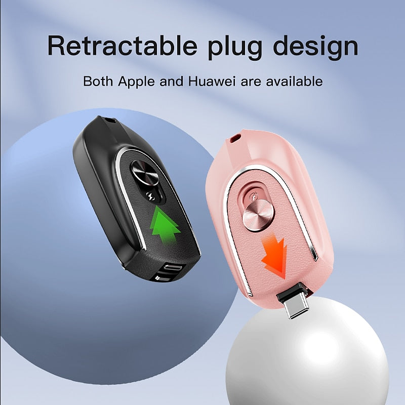 New mini emergency charging treasure keychain hanging buckle charging treasure portable gift emergency mobile power supply 1500M 2024 - GBP £10