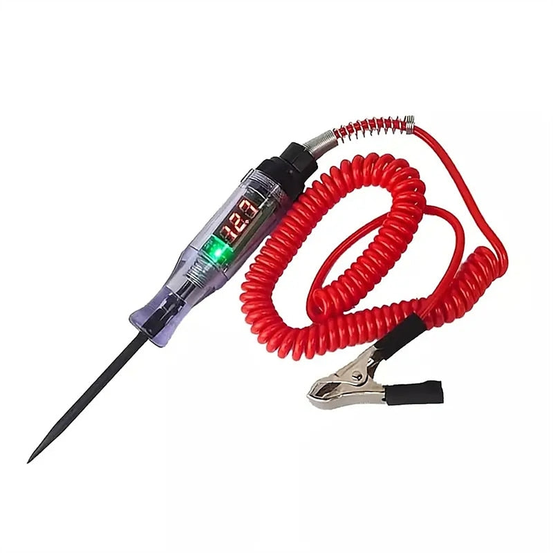 Car Test Pen Circuit Tester DC Truck Voltage Digital Display Long Probe Pen With Light Automotive Diagnostic Tools Auto Repair Tool 2024 - $9.99