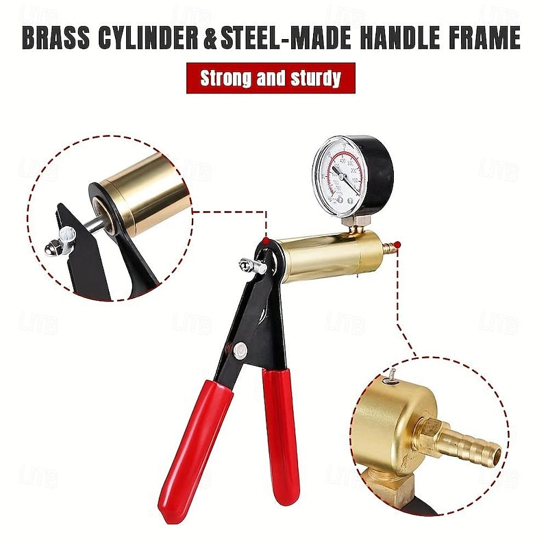 2 In 1 Brake Bleeder Kit Hand Held Vacuum Pump Test Set ForAutomotive With Protected Case Adapters One-Man Brake And ClutchBleeding System 2024 - $38.