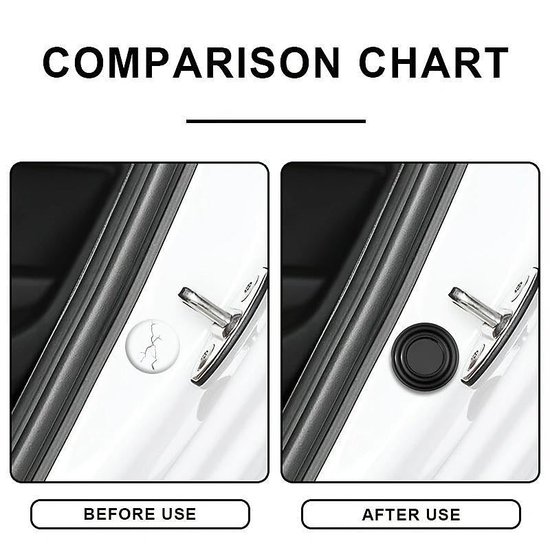 4pcs /8pcs /12pcs /16pcs Car Door Shock-absorbing Cushion Car Anti-collision Strip Rearview Mirror Bumper Rubber Strip Rubber Pier Thickened Door Shoc