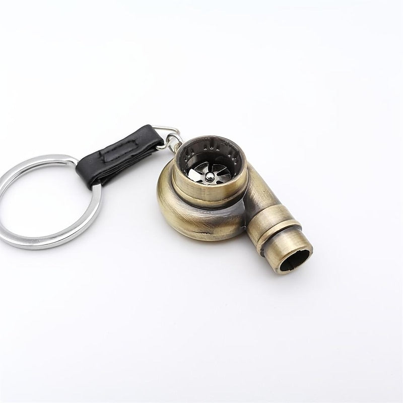 StarFire Real Whistle Sound Turbo Car Keychain Sleeve Bearing Spinning Turbo Key Chian Auto Part Turbine Turbocharger Key Ring Key Holder Accessoies 2
