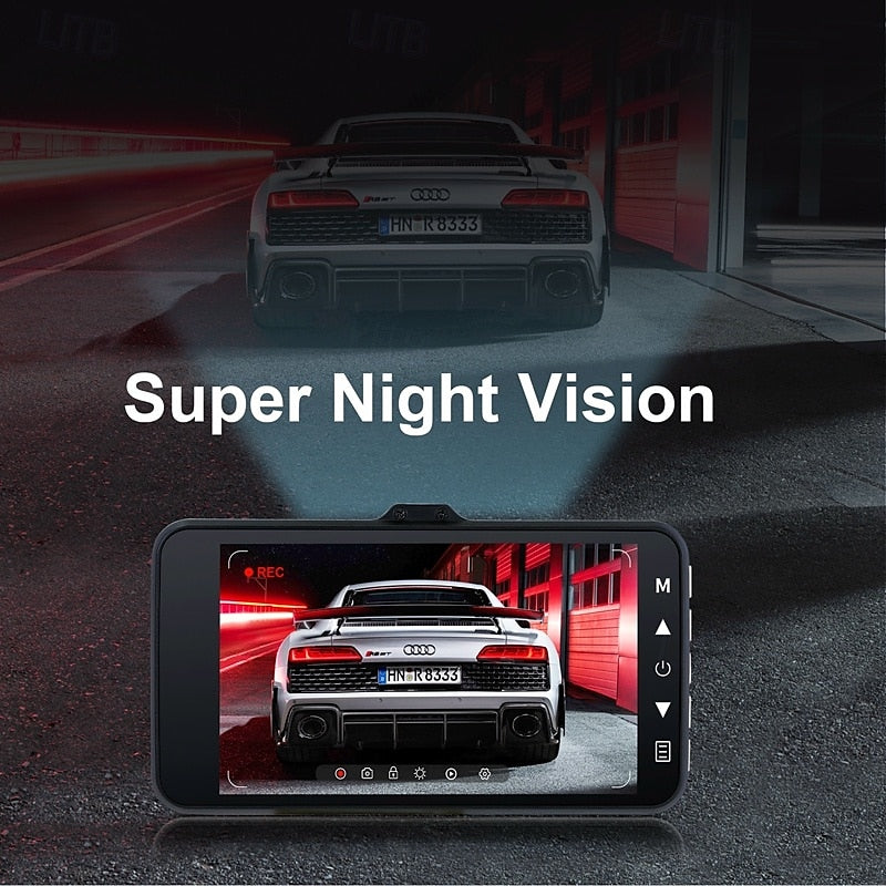 X9 1440P New Design / HD / with Rear Camera Car DVR 170 Degree Wide Angle 4 inch IPS Dash Cam with WIFI / Night Vision / G-Sensor 4 infrared LEDs Car