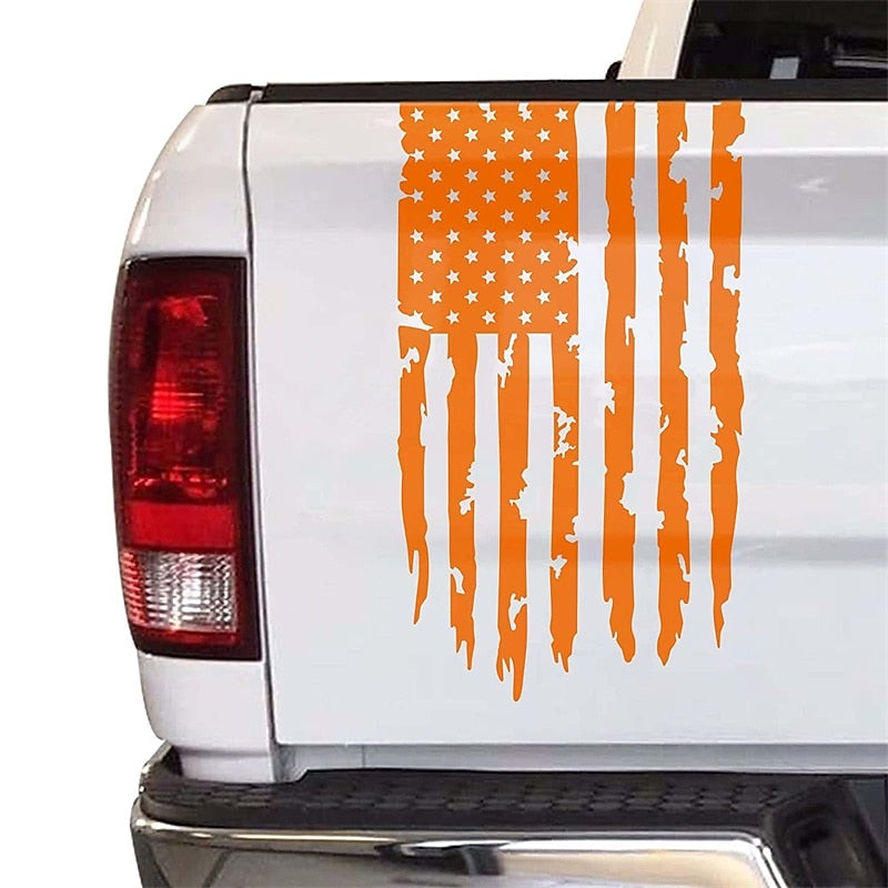 American USA Flag Truck Tailgate Vinyl Decal Car Sticker Compatible with Most Pickup Trucks and Most Vehicles 2024 - $7.99