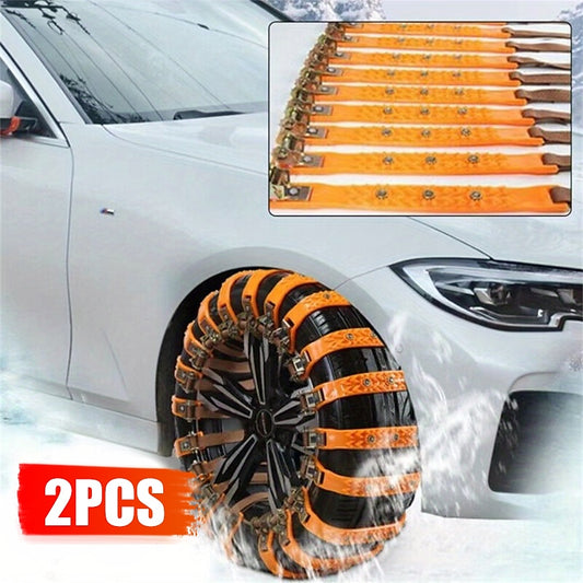2pcs Wheel Tire Snow Anti-skid Chains For Car Truck SUV Emergency Winter Universal 2024 - $4.99